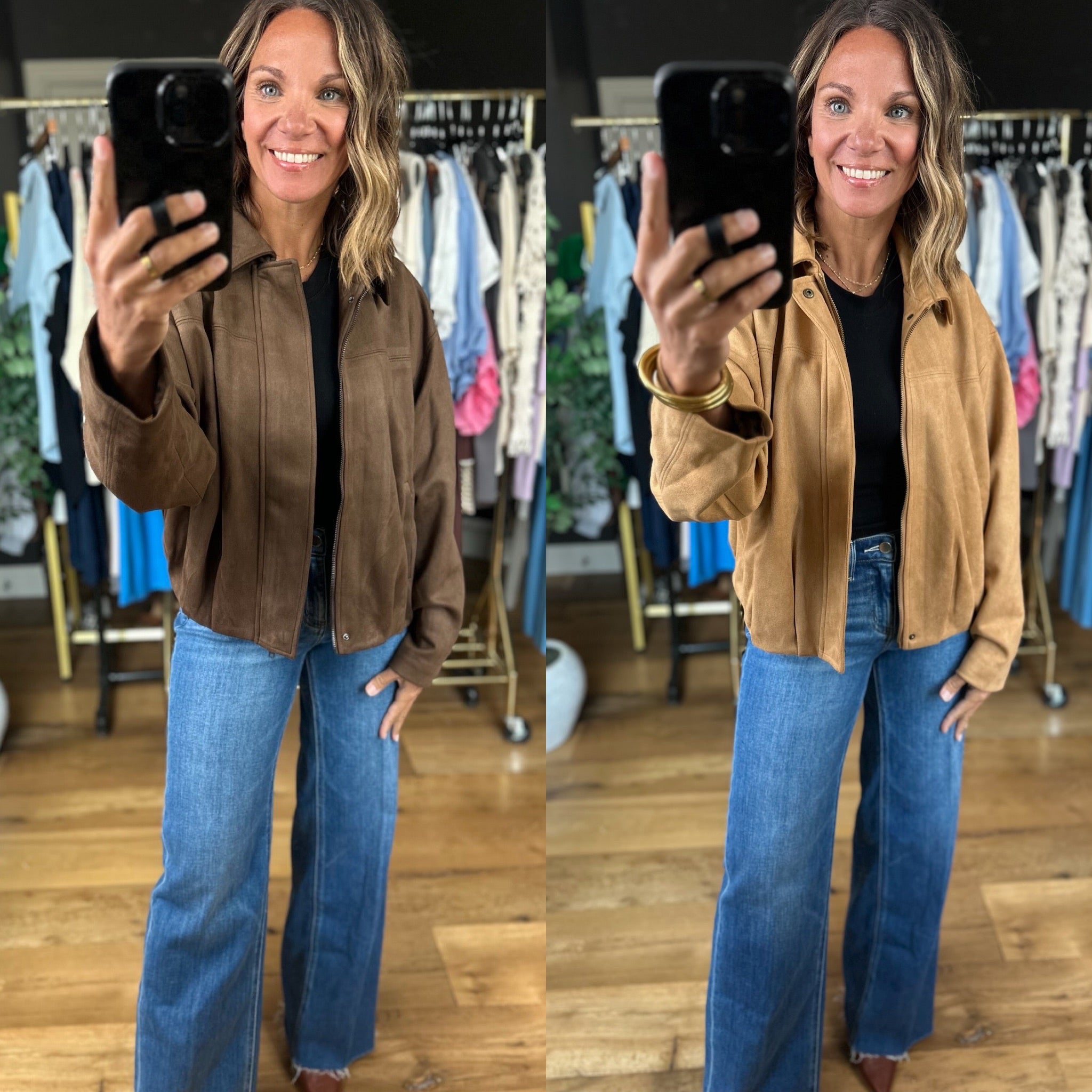 The Sienna Bubble-Hem Jacket-Jackets-Skies Are Blue-Anna Kaytes Boutique, Women's Fashion Boutique in Grinnell, Iowa