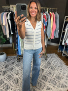 Make My Way Striped Knit Sweater Vest-Sleeveless-Be Cool-Anna Kaytes Boutique, Women's Fashion Boutique in Grinnell, Iowa