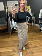 Obvious Reasons Leopard Straight Midi Skirt - Brown-Skirts-Be Cool-Anna Kaytes Boutique, Women's Fashion Boutique in Grinnell, Iowa