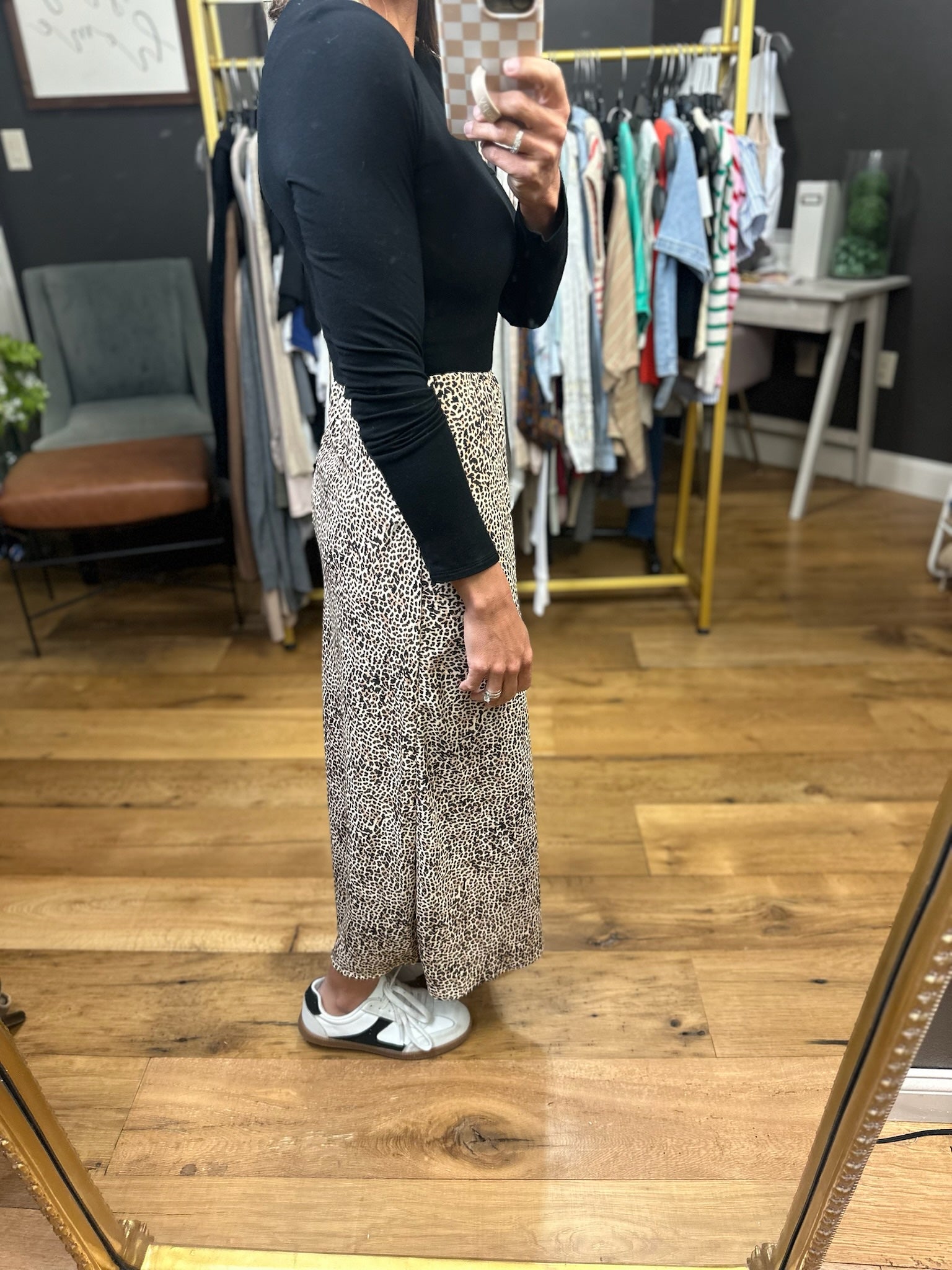 Obvious Reasons Leopard Straight Midi Skirt - Brown-Skirts-Be Cool-Anna Kaytes Boutique, Women's Fashion Boutique in Grinnell, Iowa