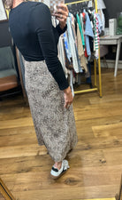 **Obvious Reasons Leopard Straight Midi Skirt - Brown-Skirts-Be Cool-Anna Kaytes Boutique, Women's Fashion Boutique in Grinnell, Iowa