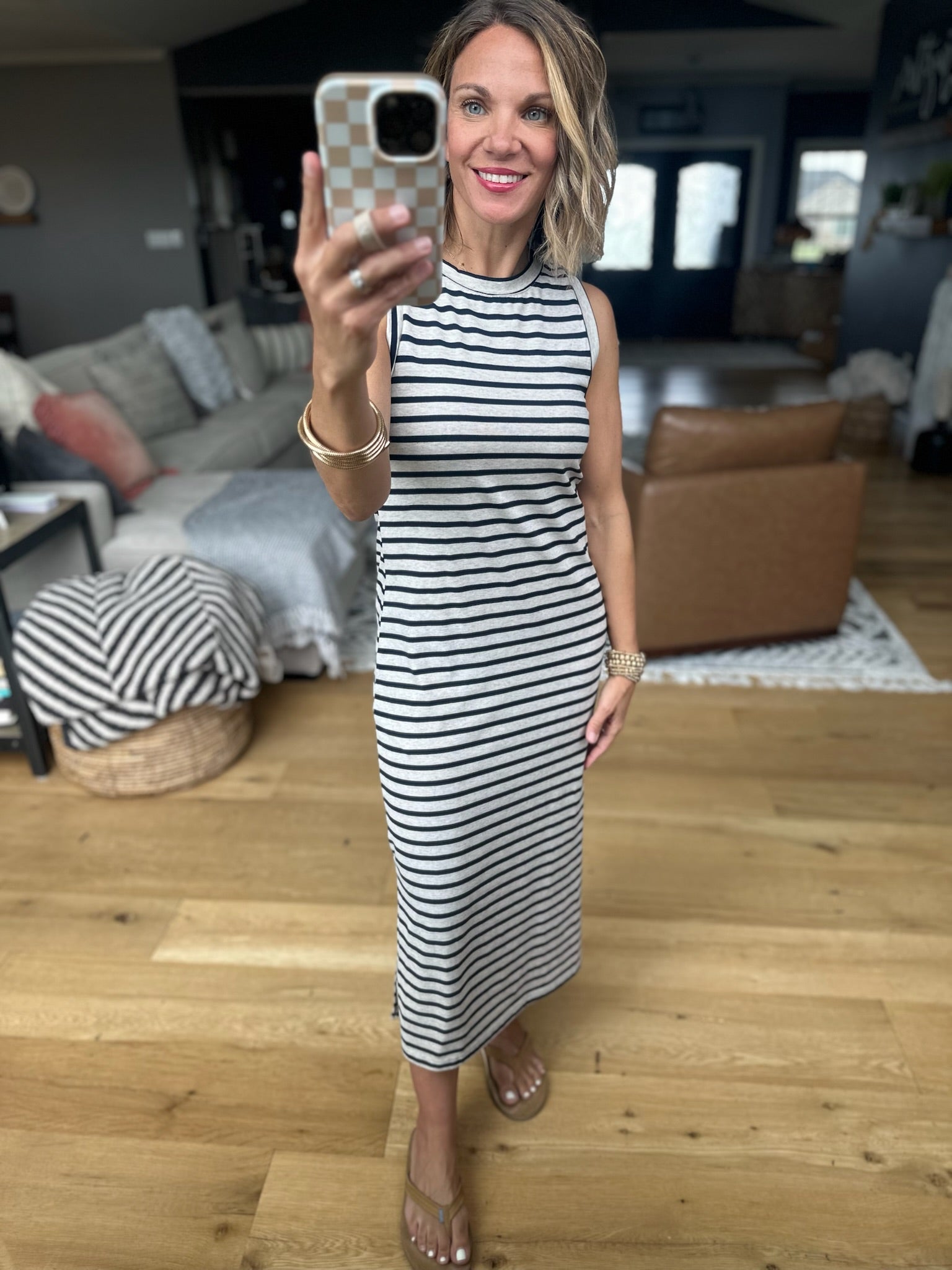 Stand By Me Striped Midi Dress - Multiple Options-Dresses-Eesome-Anna Kaytes Boutique, Women's Fashion Boutique in Grinnell, Iowa