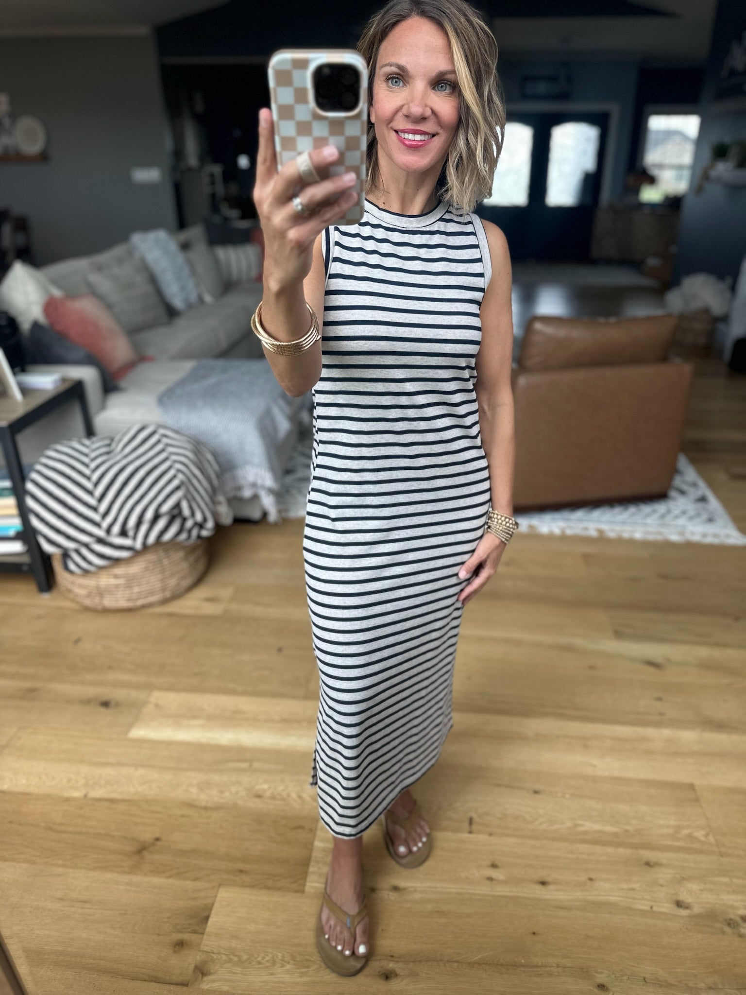 Stand By Me Striped Midi Dress - Multiple Options-Dresses-Eesome-Anna Kaytes Boutique, Women's Fashion Boutique in Grinnell, Iowa