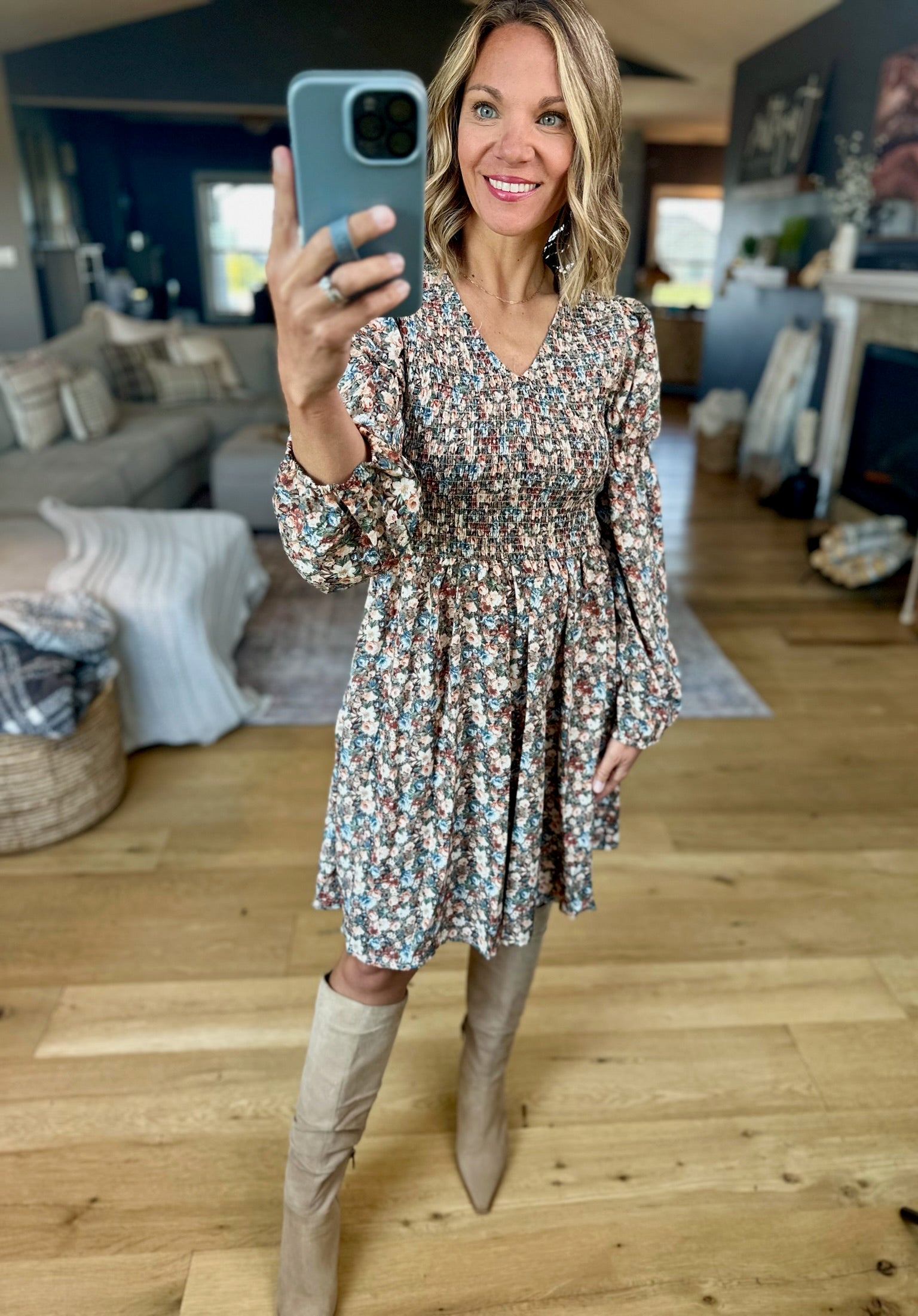 **A Little Love For You Floral Dress-Anniewear-Anna Kaytes Boutique, Women's Fashion Boutique in Grinnell, Iowa