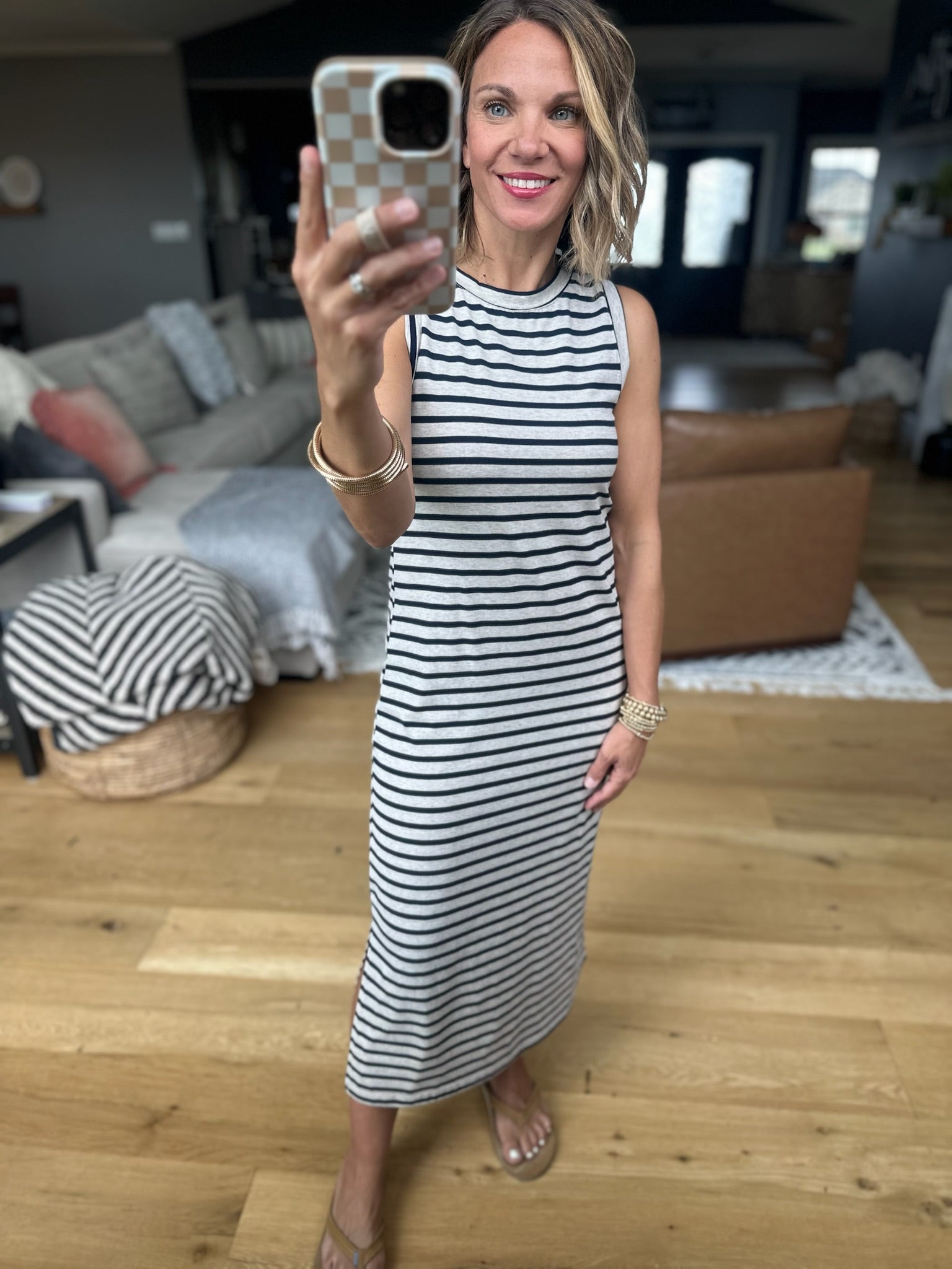 Stand By Me Striped Midi Dress - Multiple Options-Dresses-Eesome-Anna Kaytes Boutique, Women's Fashion Boutique in Grinnell, Iowa