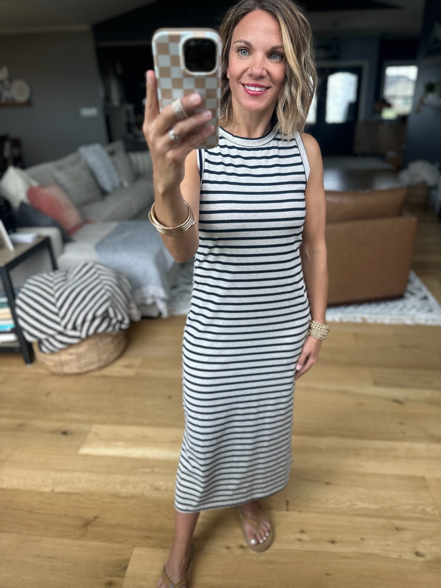 Stand By Me Striped Midi Dress - Multiple Options-Dresses-Eesome-Anna Kaytes Boutique, Women's Fashion Boutique in Grinnell, Iowa