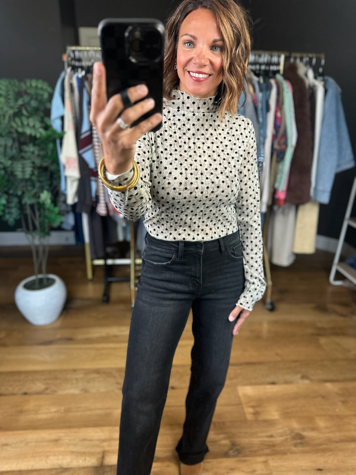 Missing You Long Sleeve Mock-Neck Top-Long Sleeves-Umgee-Anna Kaytes Boutique, Women's Fashion Boutique in Grinnell, Iowa