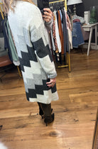 Piece By Piece Colorblock Cardigan Sweater - Black/Grey Multi-Cardigans-Doe & Rae 10158J-Anna Kaytes Boutique, Women's Fashion Boutique in Grinnell, Iowa