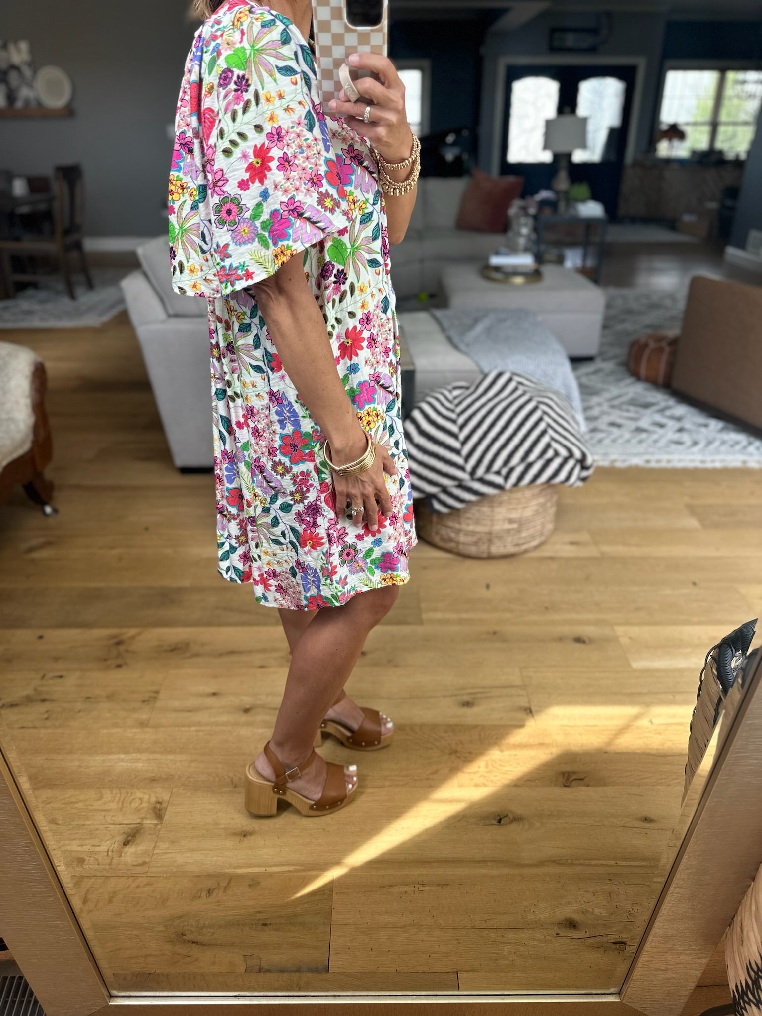 Find This Out Floral Dress - Pink Combo-Easel-Anna Kaytes Boutique, Women's Fashion Boutique in Grinnell, Iowa