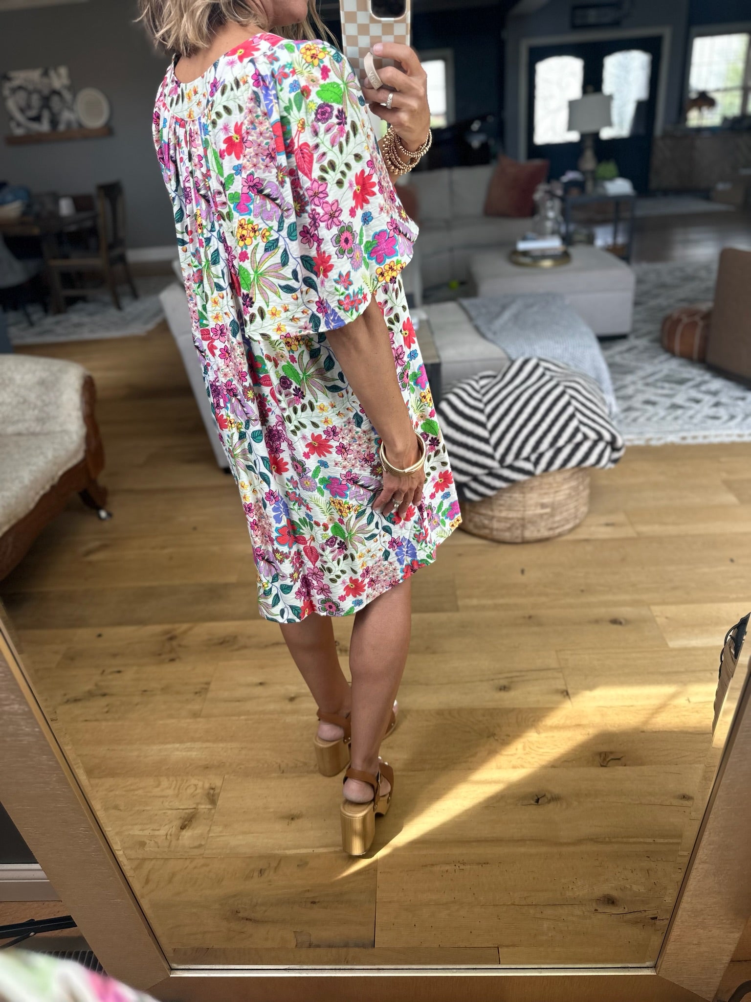 Find This Out Floral Dress - Pink Combo-Easel-Anna Kaytes Boutique, Women's Fashion Boutique in Grinnell, Iowa