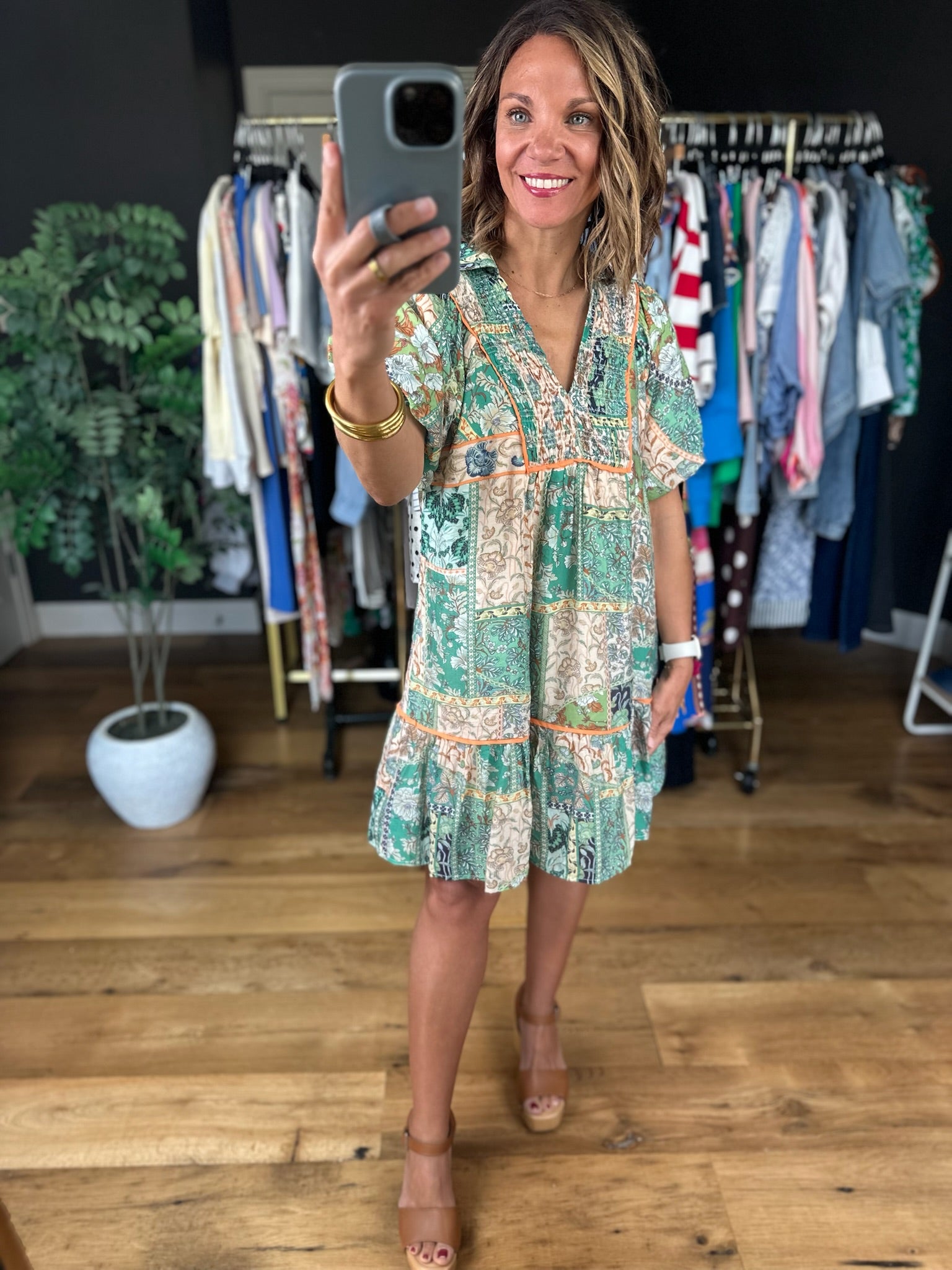 Down My Path Shift Dress-Dresses-Umgee-Anna Kaytes Boutique, Women's Fashion Boutique in Grinnell, Iowa