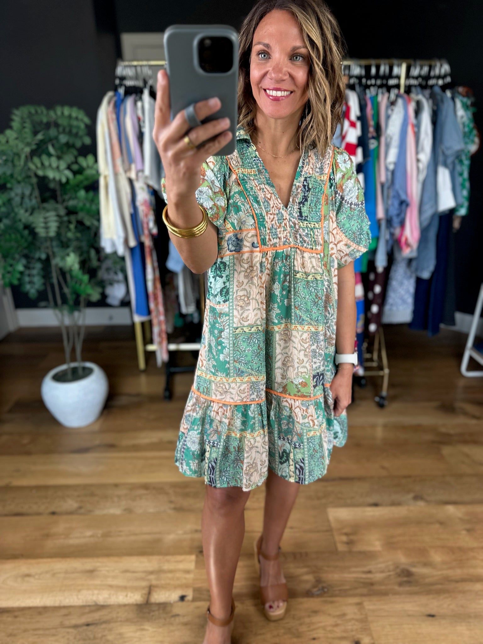 Down My Path Shift Dress-Dresses-Umgee-Anna Kaytes Boutique, Women's Fashion Boutique in Grinnell, Iowa