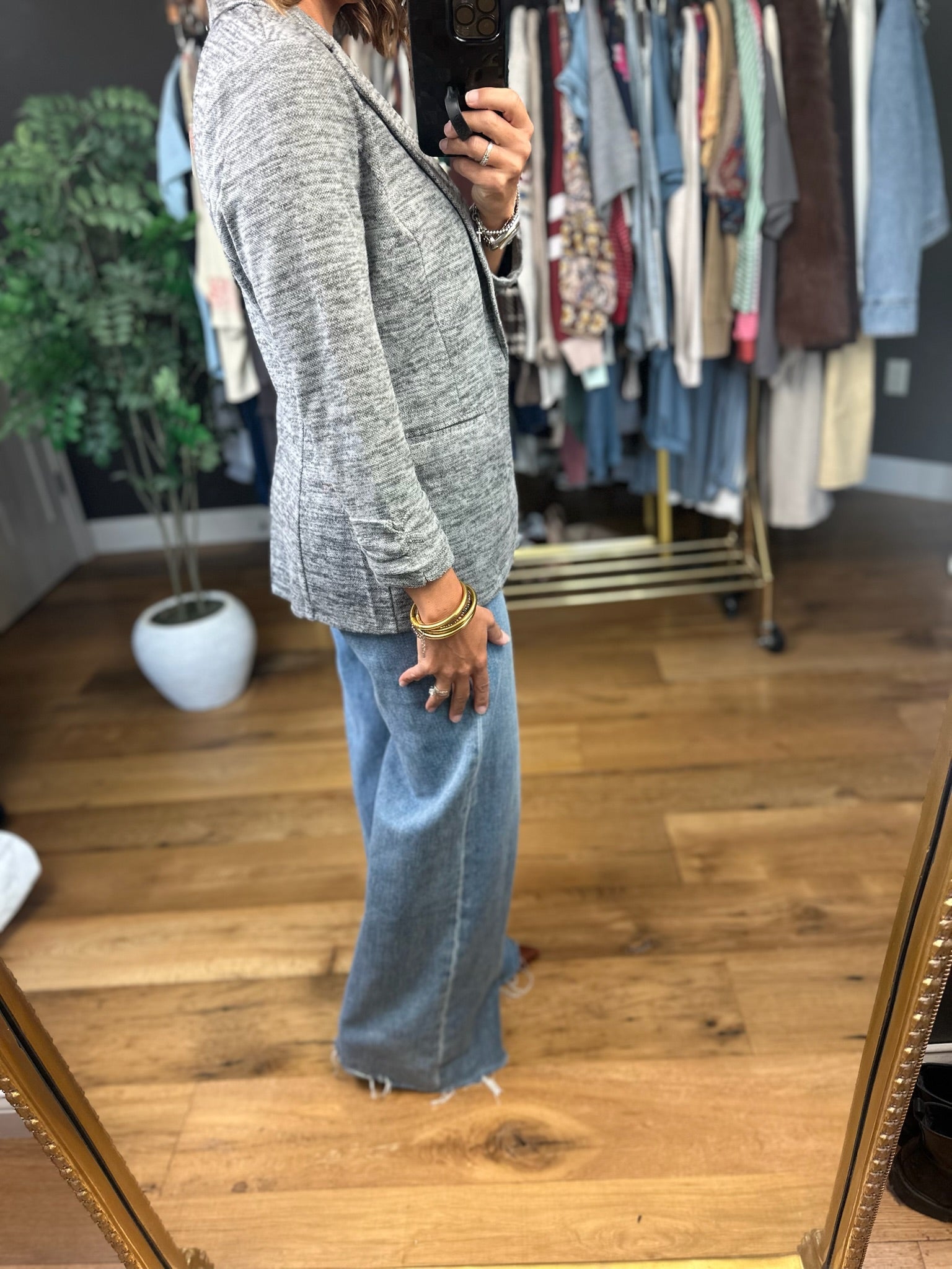 Back In Business Heathered Blazer-Jackets-Doe & Rae-Anna Kaytes Boutique, Women's Fashion Boutique in Grinnell, Iowa