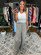 The Carrie Patterned Wide-Leg Pants-Pants-Be Cool-Anna Kaytes Boutique, Women's Fashion Boutique in Grinnell, Iowa
