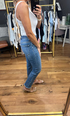 The Vivian Mid-Rise Straight Crop Denim-Jeans-Vervet-Anna Kaytes Boutique, Women's Fashion Boutique in Grinnell, Iowa