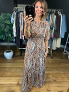 Settled Feeling Paisley Dress-Dresses-She & Sky-Anna Kaytes Boutique, Women's Fashion Boutique in Grinnell, Iowa