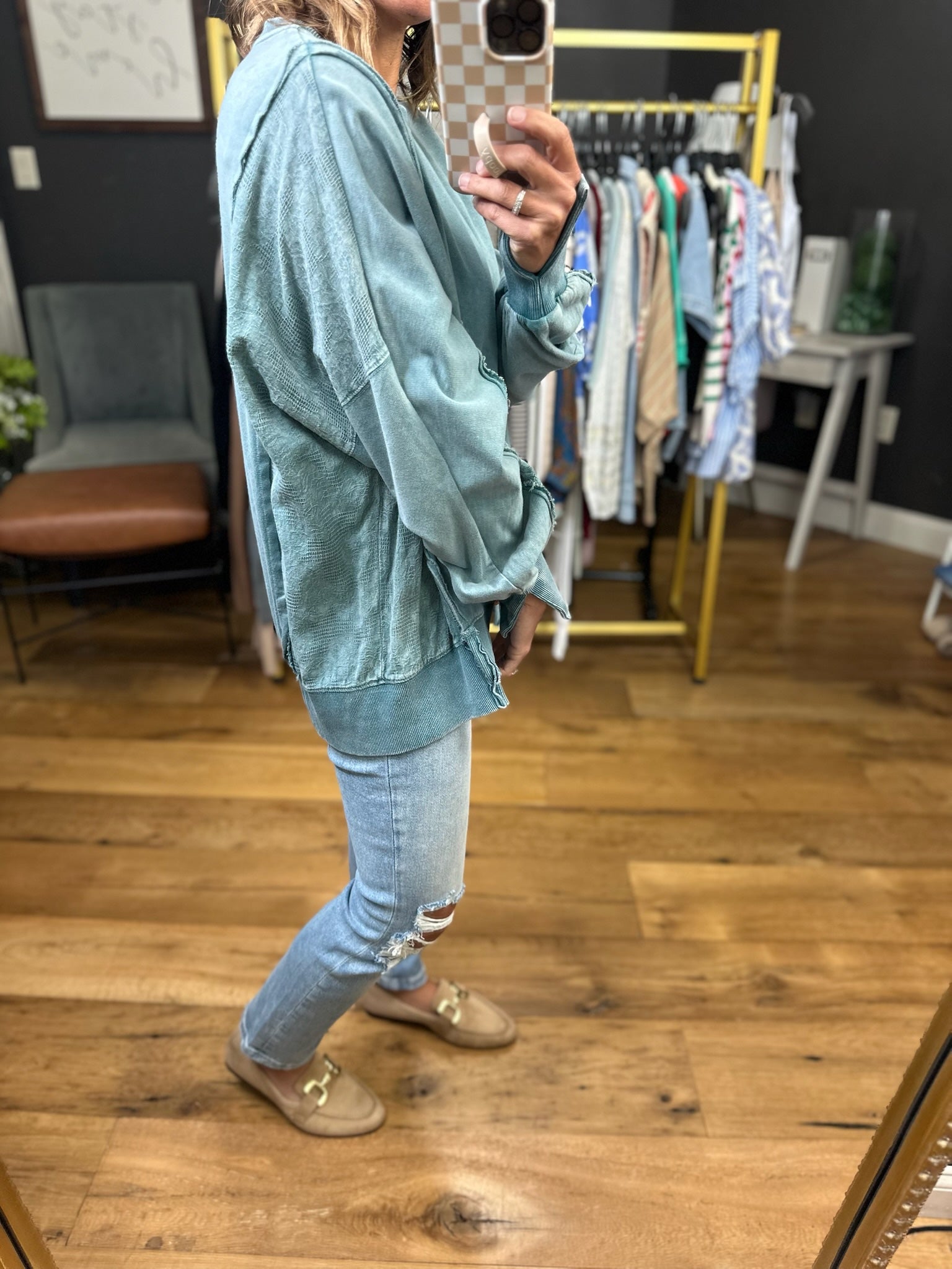 Like The Last Time Textured Dolman Sleeve Crew - Multiple Options-Sweaters-Easel-Anna Kaytes Boutique, Women's Fashion Boutique in Grinnell, Iowa