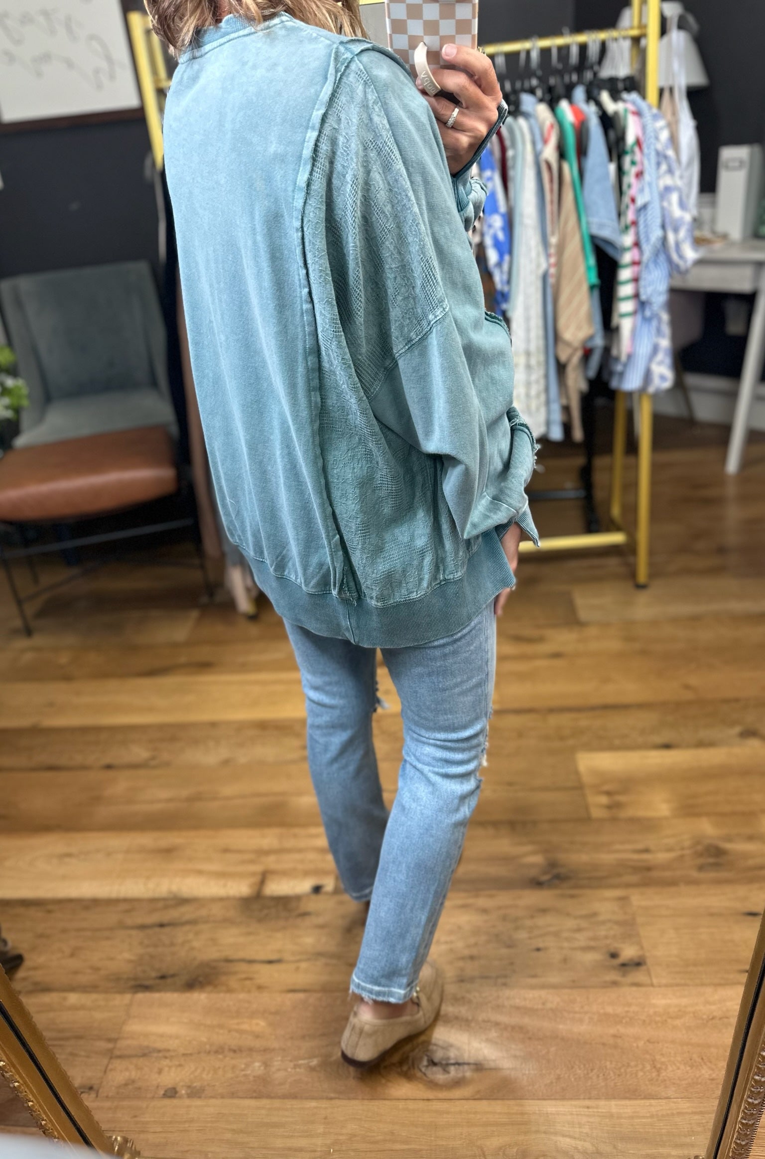 Like The Last Time Textured Dolman Sleeve Crew - Multiple Options-Sweaters-Easel-Anna Kaytes Boutique, Women's Fashion Boutique in Grinnell, Iowa
