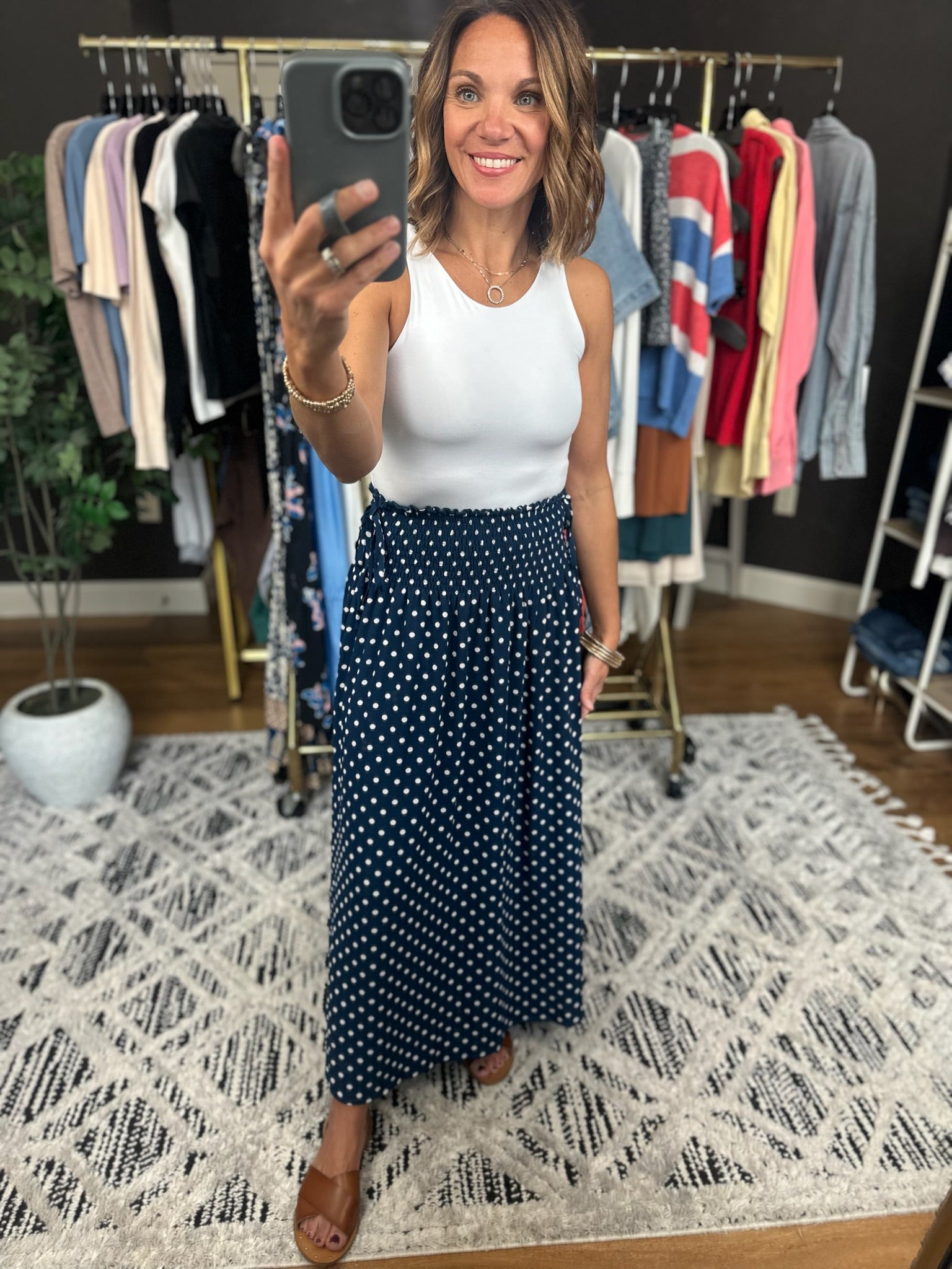 Everything Good Polka Dot Skirt-Dresses-Wishlist-Anna Kaytes Boutique, Women's Fashion Boutique in Grinnell, Iowa