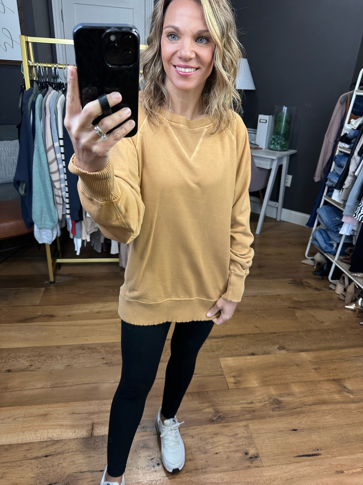 The Clara Pocket Crewneck Sweatshirt - Multiple Options-Sweaters-Zenana TTW-5176D4-Anna Kaytes Boutique, Women's Fashion Boutique in Grinnell, Iowa