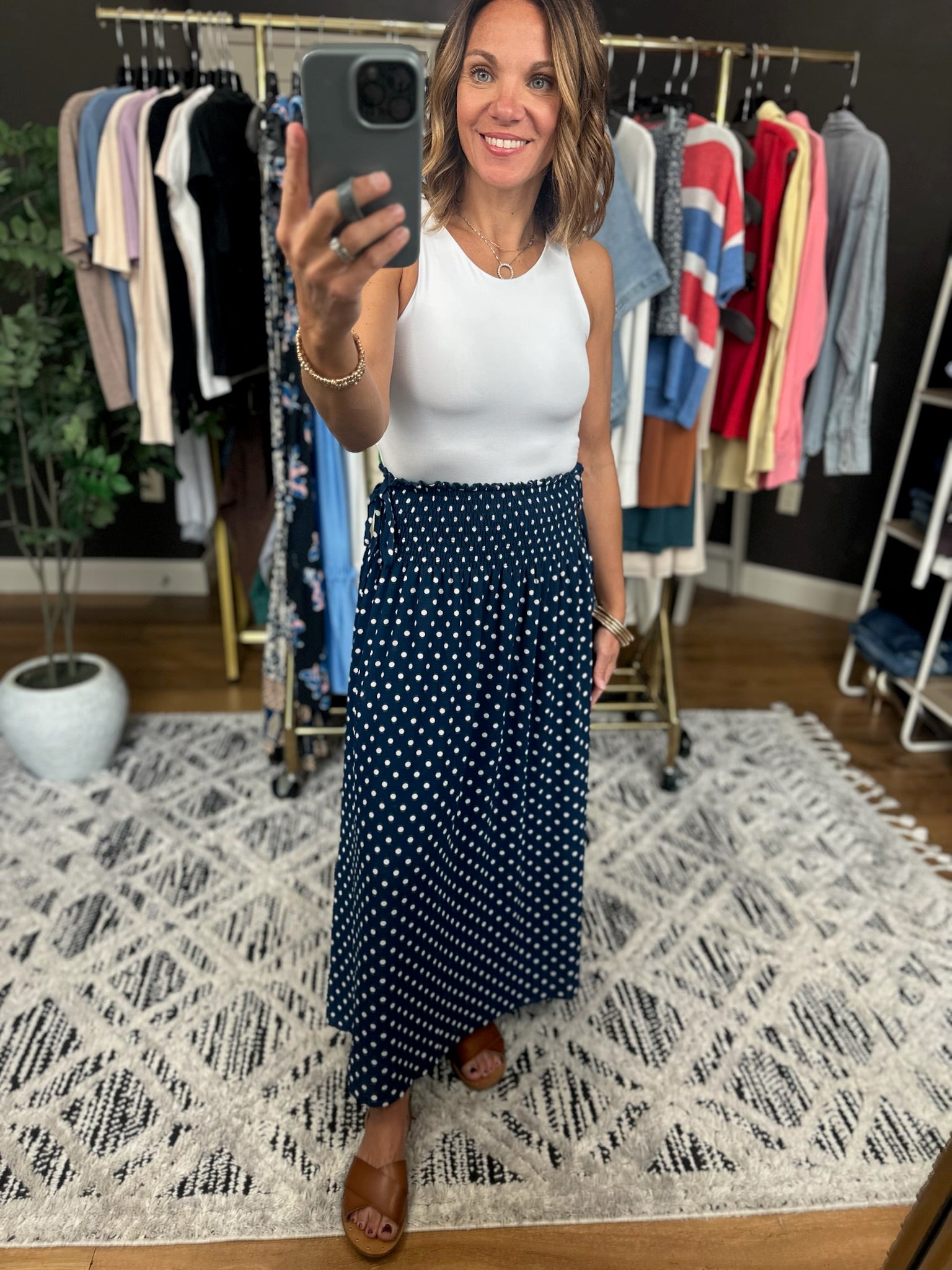 Everything Good Polka Dot Skirt-Dresses-Wishlist-Anna Kaytes Boutique, Women's Fashion Boutique in Grinnell, Iowa