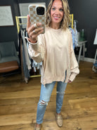 Like The Last Time Textured Dolman Sleeve Crew - Multiple Options-Easel-Anna Kaytes Boutique, Women's Fashion Boutique in Grinnell, Iowa