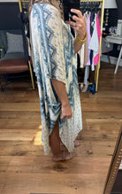 Festival Vibe Patterned Kimono - Navy-Kimonos-Urbanista 125u9021-Anna Kaytes Boutique, Women's Fashion Boutique in Grinnell, Iowa