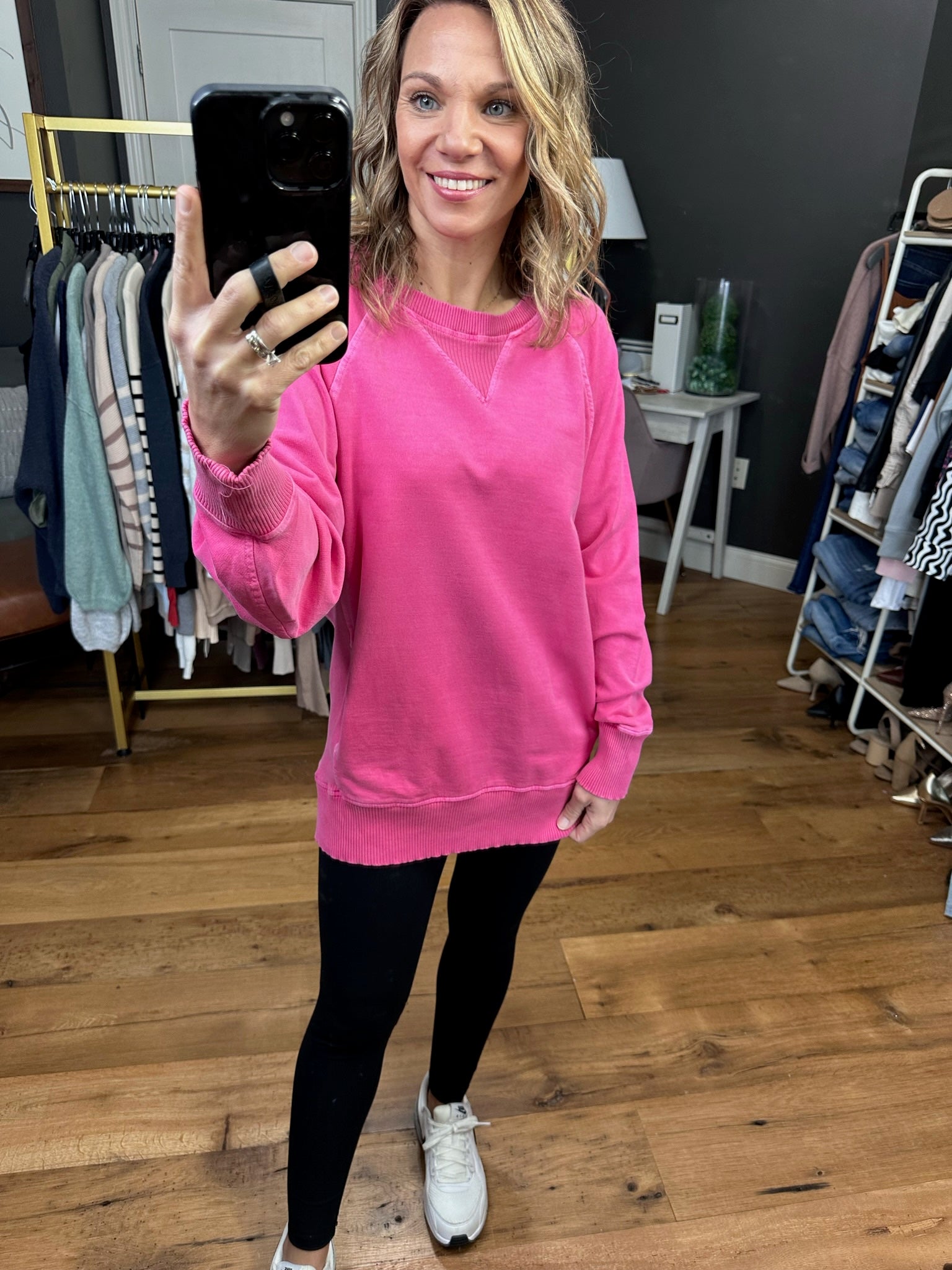 The Clara Pocket Crewneck Sweatshirt 2.0 - Multiple Options-Sweaters-Zenana TTW-5176D4-Anna Kaytes Boutique, Women's Fashion Boutique in Grinnell, Iowa