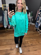 The Clara Pocket Crewneck Sweatshirt 2.0 - Multiple Options-Sweaters-Zenana TTW-5176D4-Anna Kaytes Boutique, Women's Fashion Boutique in Grinnell, Iowa