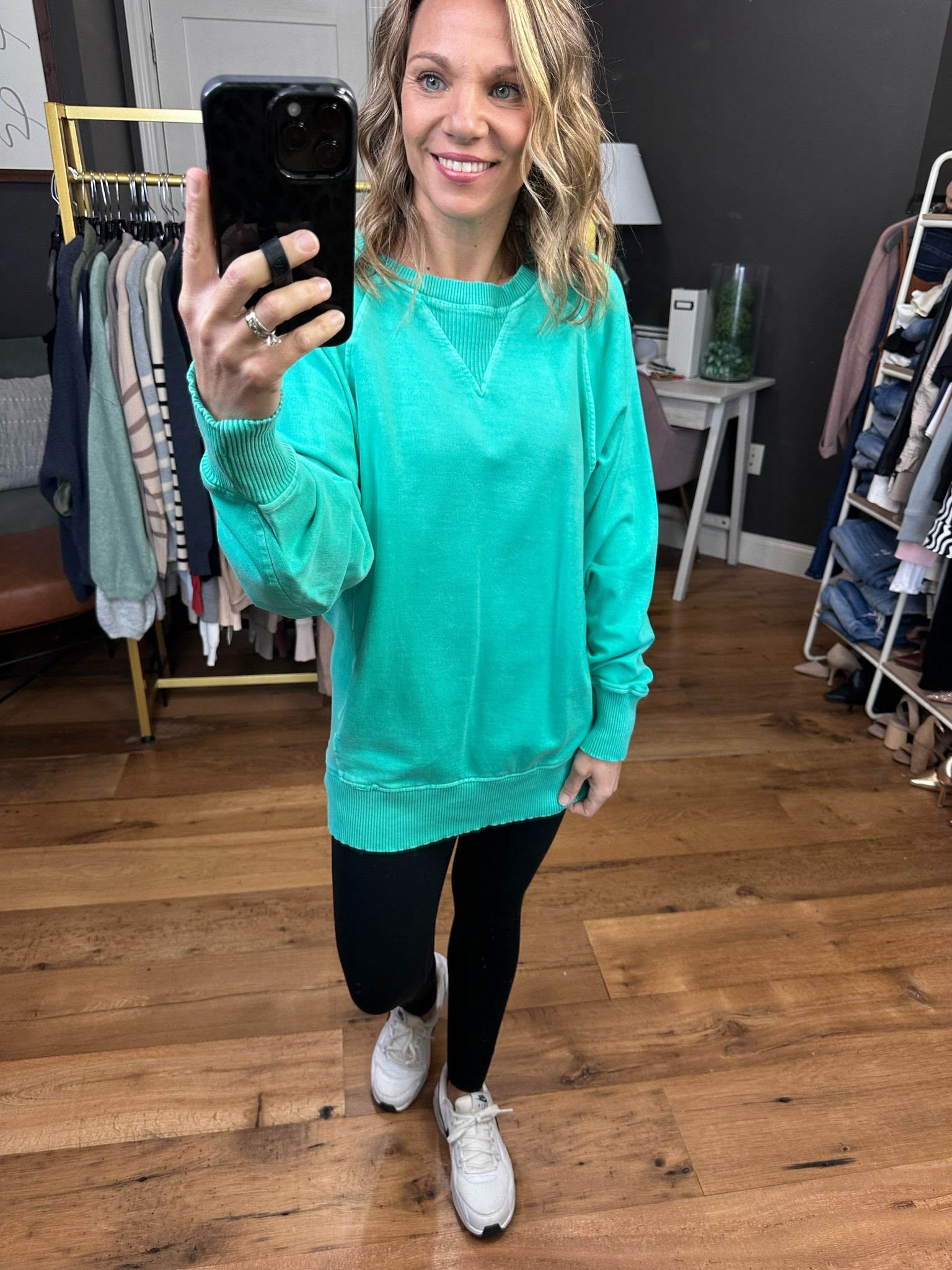 The Clara Pocket Crewneck Sweatshirt 2.0 - Multiple Options-Sweaters-Zenana TTW-5176D4-Anna Kaytes Boutique, Women's Fashion Boutique in Grinnell, Iowa