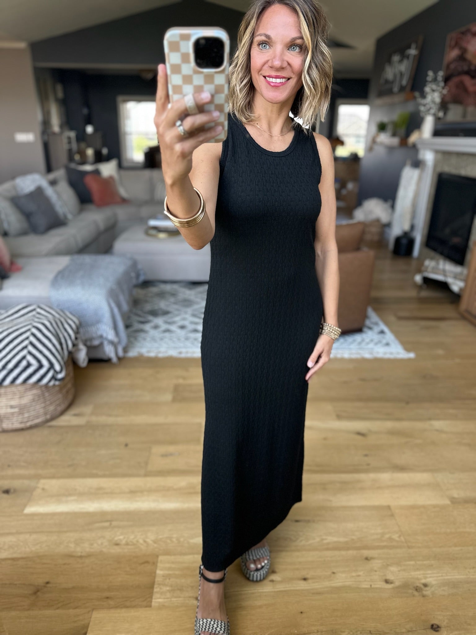 Now More Than Ever Midi Dress - Black-Les Amis-Anna Kaytes Boutique, Women's Fashion Boutique in Grinnell, Iowa