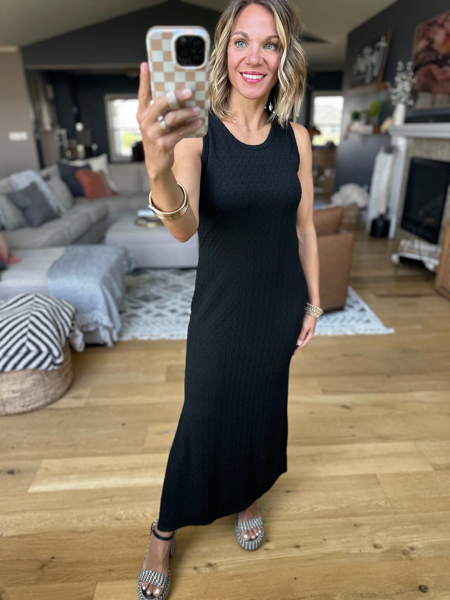Now More Than Ever Midi Dress - Black-Les Amis-Anna Kaytes Boutique, Women's Fashion Boutique in Grinnell, Iowa