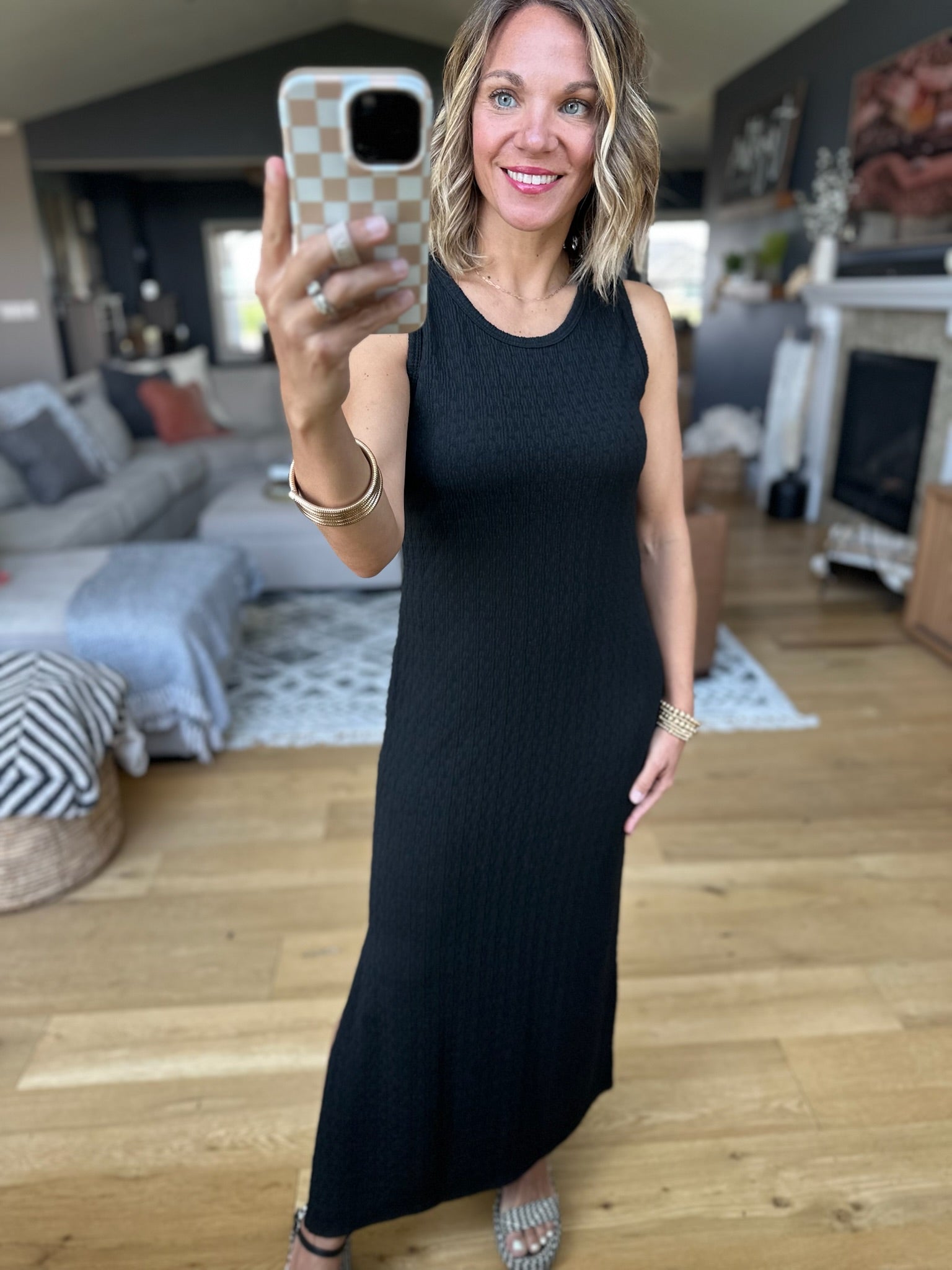 Now More Than Ever Midi Dress - Black-Les Amis-Anna Kaytes Boutique, Women's Fashion Boutique in Grinnell, Iowa