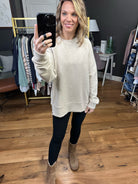 On The Outside Ribbed Crew With Zip Hem Detail - Multiple Options-Long Sleeves-Thread & Supply T2724ORKTS-Anna Kaytes Boutique, Women's Fashion Boutique in Grinnell, Iowa