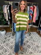 Match My Tone Striped Knit Top-Short Sleeves-Entro-Anna Kaytes Boutique, Women's Fashion Boutique in Grinnell, Iowa