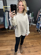 On The Outside Ribbed Crew With Zip Hem Detail - Multiple Options-Long Sleeves-Thread & Supply T2724ORKTS-Anna Kaytes Boutique, Women's Fashion Boutique in Grinnell, Iowa