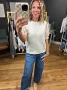 From My View Textured Top - Cream/Red-Wishlist-Anna Kaytes Boutique, Women's Fashion Boutique in Grinnell, Iowa