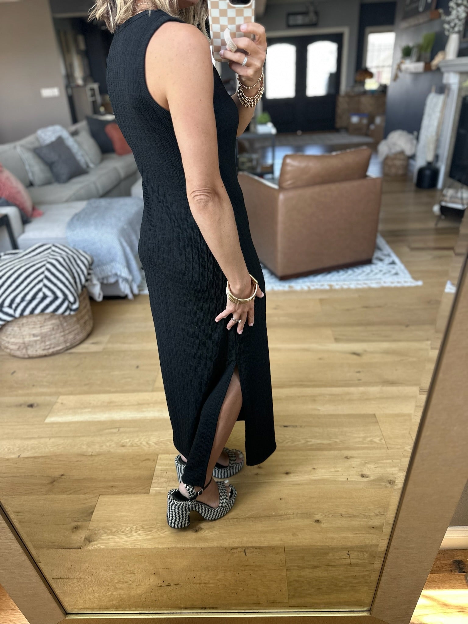Now More Than Ever Midi Dress - Black-Les Amis-Anna Kaytes Boutique, Women's Fashion Boutique in Grinnell, Iowa