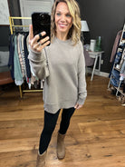 On The Outside Ribbed Crew With Zip Hem Detail - Multiple Options-Long Sleeves-Thread & Supply T2724ORKTS-Anna Kaytes Boutique, Women's Fashion Boutique in Grinnell, Iowa