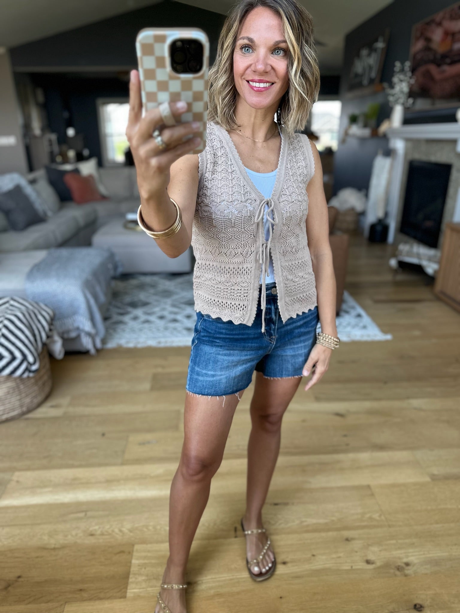 At The Surface Crochet Tie Vest - Multiple Options-Sweaters-Be Cool-Anna Kaytes Boutique, Women's Fashion Boutique in Grinnell, Iowa