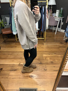 On The Outside Ribbed Crew With Zip Hem Detail - Multiple Options-Long Sleeves-Thread & Supply T2724ORKTS-Anna Kaytes Boutique, Women's Fashion Boutique in Grinnell, Iowa