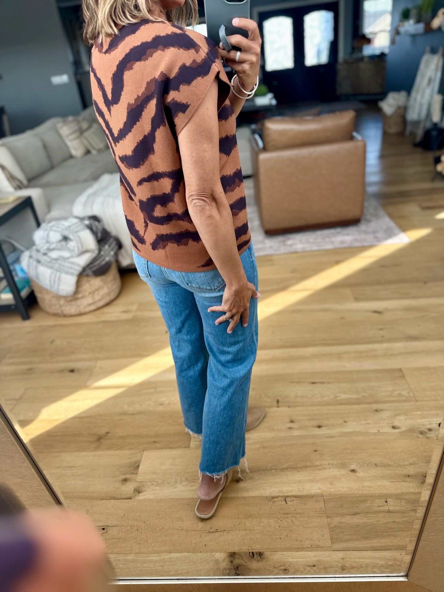 Loud For Fall Printed Knit Top-Entro-Anna Kaytes Boutique, Women's Fashion Boutique in Grinnell, Iowa