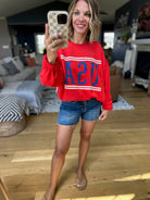 Born USA Bold Sweatshirt - Red-Z Supply-Anna Kaytes Boutique, Women's Fashion Boutique in Grinnell, Iowa