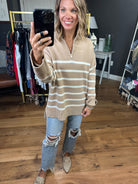 Happens So Fast Striped Sweater With Zipper Detail - Multiple Options-In Loom ILS8801-Anna Kaytes Boutique, Women's Fashion Boutique in Grinnell, Iowa