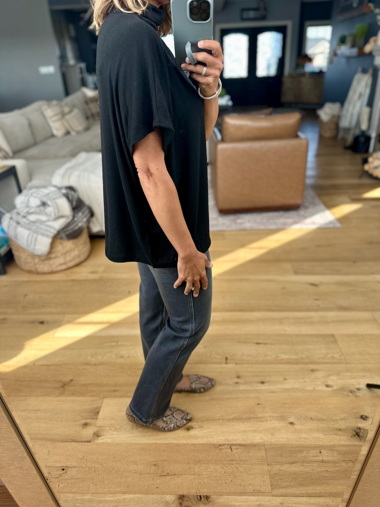 All The Possibilities Mock-Neck Top-sweater-Entro-Anna Kaytes Boutique, Women's Fashion Boutique in Grinnell, Iowa