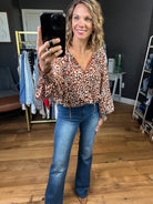 Called Connection Animal Print Top - Chocolate-Eesome-Anna Kaytes Boutique, Women's Fashion Boutique in Grinnell, Iowa