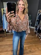 Called Connection Animal Print Top - Chocolate-Eesome-Anna Kaytes Boutique, Women's Fashion Boutique in Grinnell, Iowa