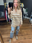 Happens So Fast Striped Sweater With Zipper Detail - Multiple Options-In Loom ILS8801-Anna Kaytes Boutique, Women's Fashion Boutique in Grinnell, Iowa