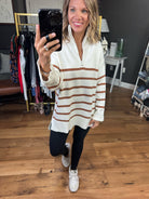 Happens So Fast Striped Sweater With Zipper Detail - Multiple Options-In Loom ILS8801-Anna Kaytes Boutique, Women's Fashion Boutique in Grinnell, Iowa