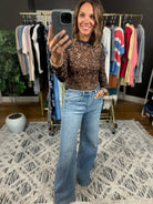 Wild Side Leopard Print Semi-Sheer Long Sleeve-Long Sleeves-La Miel-Anna Kaytes Boutique, Women's Fashion Boutique in Grinnell, Iowa